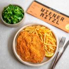 pflanzliches Schnitzel, von Hand gemacht