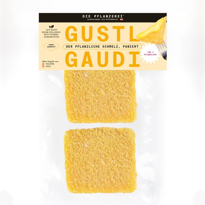Gustl Gaudi paniert_veganer Käse paniert