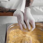 veganes Fischfilet paniert