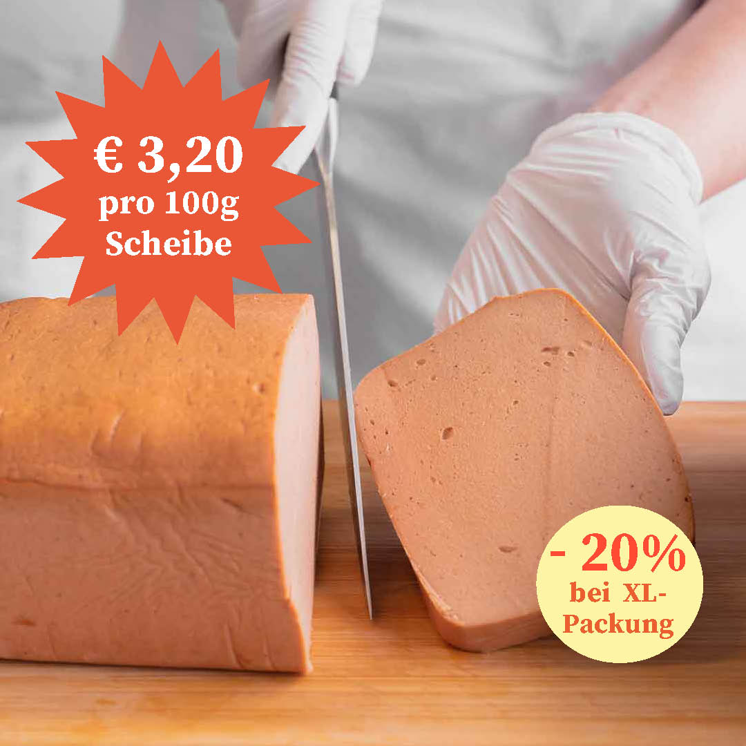 veganer Leberkäse GUSTL Vorratspack, 1,25kg veganer Leberkäse GUSTL Vorratspack, 1,25kg