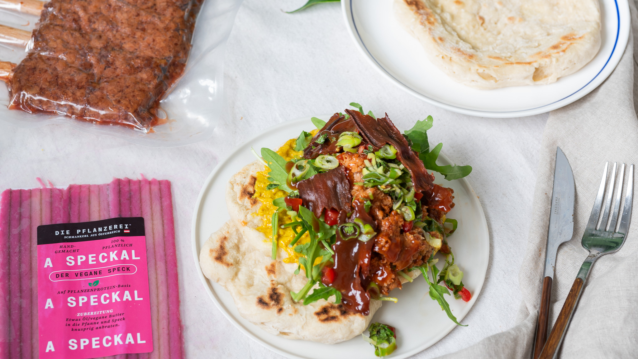 Rezept pflanzliche Ripperl im Fladenbrot