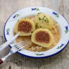 vegane Flesichknödel gefüllt