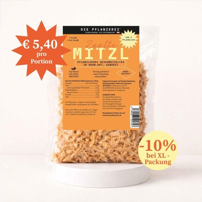 Zupfte Mitzl_veganes Schnetzeltes_Huhn-Art_Die Pflanzerei