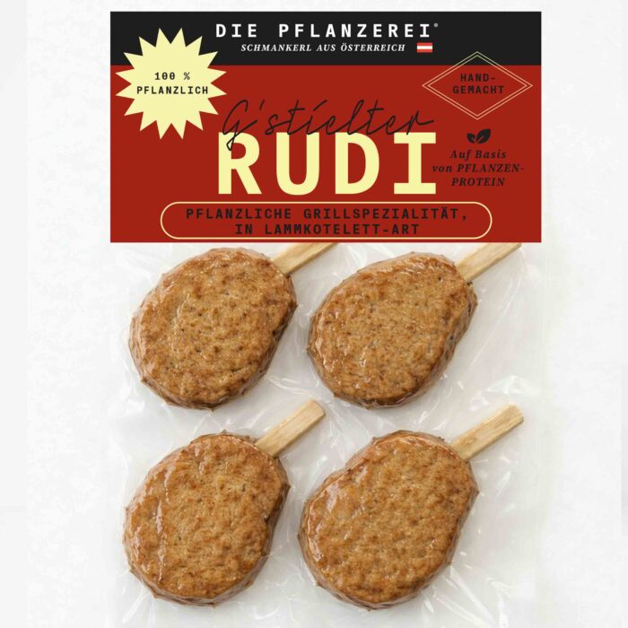 veganes Kotelett mit Holzknochen