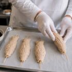 veganen Steckerlfisch produktion händisch formen